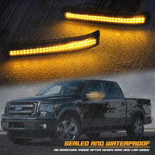 RUXIFEY Sequential Switchback Side Mirror Reflector LED Turn Signal Light Smoked lens Compatible with 2009 to 2014 Ford F150