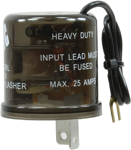 Vehicle Safety Manufacturing 285 Black 2-Pin Solid State LED Flasher with Built-In Ground Wire