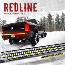 OPT7 48" Redline Triple LED Tailgate Light Bar w/Sequential RED Turn Signal - 780 LED Solid Beam - Weatherproof No Drill Install - Full Function Reverse Brake Running 2yr Warranty