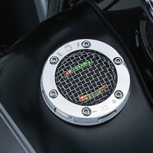 Kuryakyn 6550 Motorcycle Lighting Accent Accessory: Mesh LED Fuel and Battery Gauge for 1988-2019 Harley-Davidson Motorcycles, Chrome