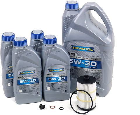 Blau J1A5131-E Motor Oil Change Kit - Compatible with 2014-17 Audi RS7 w/ 8 Cylinder 4.0T Engine - 5w30