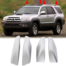 ECOTRIC Roof Rack Rail Cover End Protection Exterior Leg Cover Shell Cap Replacement for 4Runner N210 2003 2004 2005 2006 2007 2008 2009 Silver 4Pcs