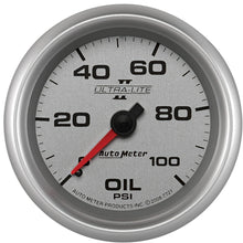 Auto Meter 7721 Ultra-Lite Pro II 2-5/8" 0-100 PSI Mechanical Oil Pressure Gauge