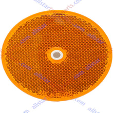 [ALL STAR TRUCK PARTS] Class A 3-3/16" Round Reflector with Center Mounting Hole - 2 Pack for Trailers, Trucks, Automobiles, Mail Boxes, Boats, SUV's, RV's, Industrial Applications (Red, 2)
