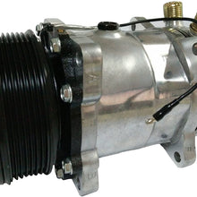 ACTECmax Universal A/C Compressor with Black PV7 Clutch SD 508 Style 5H14 R134A Serpentine Belt