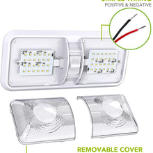 5 Pack Leisure LED RV LED Ceiling Double Dome Light Fixture with ON/OFF Switch Interior Lighting for Car/RV/Trailer/Camper/Boat DC 12V Natural White 4000-4500K 48X2835SMD (Natural White 4000-4500K, 5)