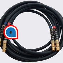 Red & Blue Rubber Air Line 15 Ft Brass 1/2" Swivel fittings, Ref:11-8115, 179.3009.151