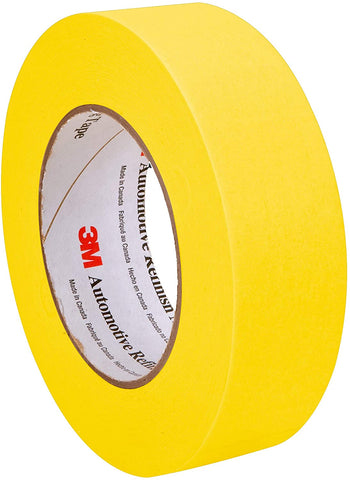 3M Automotive Refinish Masking Tape, 06654, 36 mm x 55 m,White