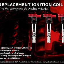 Ignition Coil Pack Set of 4-1.8T Replaces 06C905115M Compatible with Volkswagen & Audi Vehicles