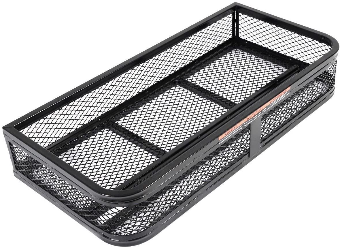 Goplus Universal ATV Front Cargo Basket Rack Luggage Carrier Steel Mesh Surface