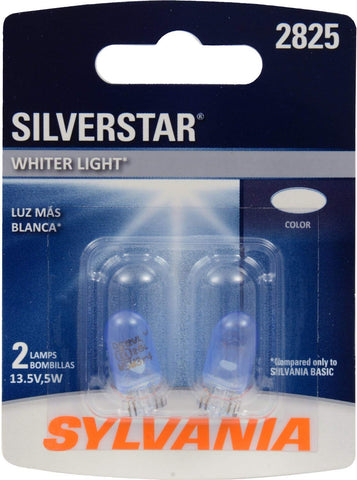 SYLVANIA - 2825 SilverStar Mini Bulb - Brighter and Whiter Light, Ideal for Interior Lighting - Map, Cargo and License Plate (Contains 1 Bulb)