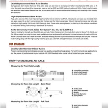 Yukon Gear & Axle (YA W24134) Replacement Axle Kit for Ford Bronco/F150 Dana 44 Front Differential 4340 Chrome-Moly