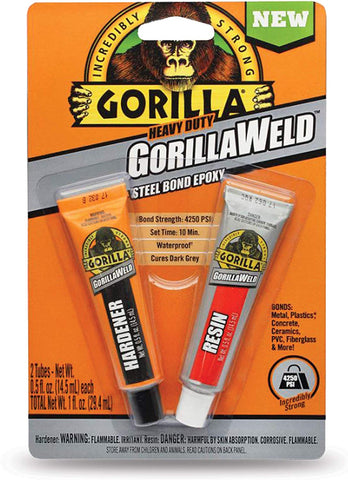 Gorilla Heavy Duty GorillaWeld Steel Bond 2-Part Epoxy, (Pack of 1)