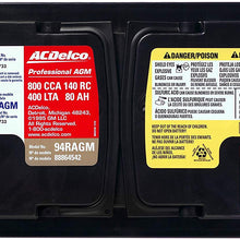 ACDelco 94RAGM Professional AGM Automotive BCI Group 94R Battery