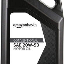 AmazonBasics Conventional Motor Oil, 20W-50, 5 Quart