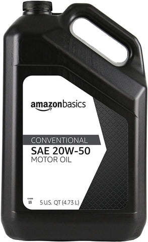AmazonBasics Conventional Motor Oil, 20W-50, 5 Quart