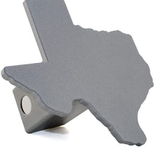 AMG Auto Emblems Premium State of Texas (Texas Shaped) Solid Metal Heavy Duty Silver Hitch Cover