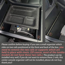 JAUTO Center Console Organizer Tray for 2014-2019 2020 Toyota Tundra, Insert ABS Armrest Storage Box Tundra Accessories - Full Tray (Black)