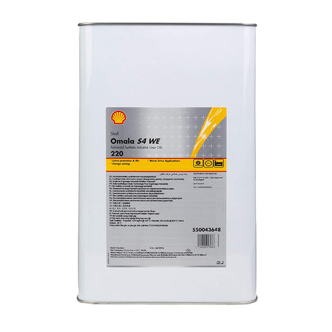 SHELL OMALA S4 WE 220 ADVANCED SYNTHETIC INDUSTRIAL GEAR OIL 20LTR