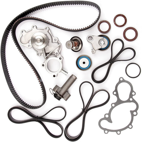 ECCPP New Timing Belt Water Pump Kit Fits for 1995-2004 Toyota Tacoma Tundra 4Runner T100 3.4L V6 DOHC 24 Valve 5VZFE Engine
