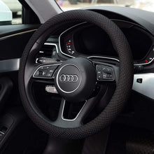 KAFEEK Steering Wheel Cover, Universal 15 inch, Microfiber Viscose, Anti-Slip, Odorless, Black