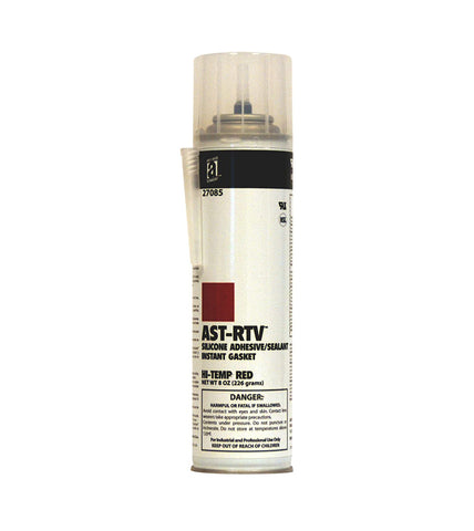 AST-RTV 27085 Hi-Temp Red 100% Silicone Adhesive/Sealant/Instant Gasket, 8 oz. Pressurized Can with Applicator Tip