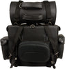 Milwaukee Leather SH538-BLK-PCS Black Large PVC 2 Piece Touring Pack (18X16X9)