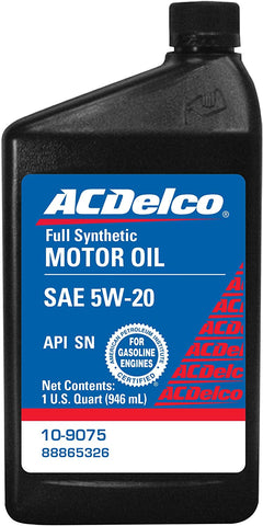 ACDelco 10-9075 5W-20 Synthetic Motor Oil - 1 qt