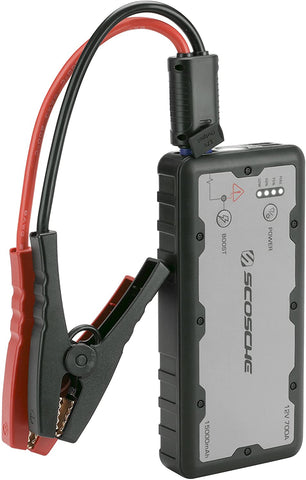 SCOSCHE PBJ700-1 PBJ700 PowerUp 700 Portable Car Jump Starter with 15,000 mAh 700A Battery Charger, Dual USB Ports and Built-in LED Flashlight for use with Vehicles, Boats, Motorcycles or ATV/UTV’s