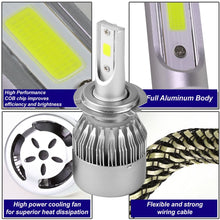 DNA Motoring HID-LED-LB-FAN-H7 Pair of LED Light Bulbs with Cooling Fan