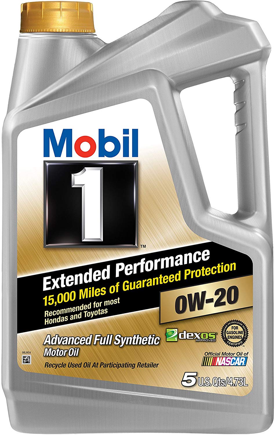 Mobil 1 Extended Performance 0W-20 Full Synthetic Motor Oil, 5 qt