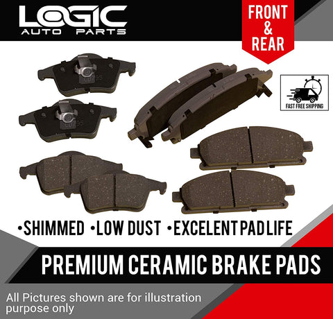 CERAMIC Brake Pads Fits Ford Fusion, Mazda 6, Lincoln MKZ, Mercury Milan [FRONT & REAR]