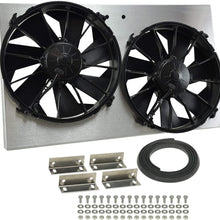 Derale Performance 16825 Gray/Black High Output Dual Radiator Fan
