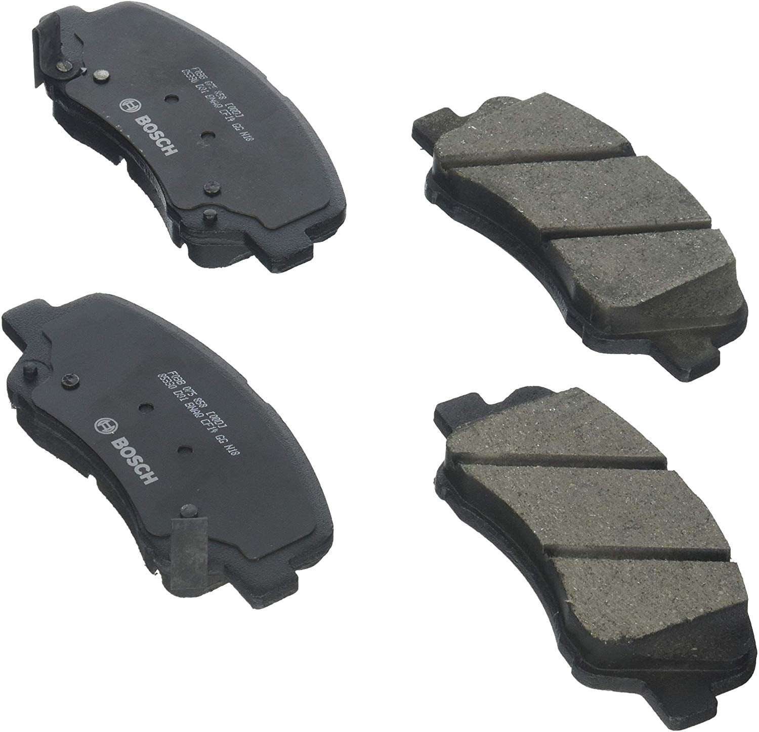 Bosch BC1593 QuietCast Premium Ceramic Disc Brake Pad Set For 2012-2017 Hyundai Accent and 2012-2017 Kia Rio; Front