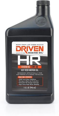 Driven Racing Oil 01606 HR-3 15W-50 Synthetic Hot Rod Oil - 1 Quart