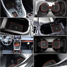Auovo Anti Dust Mats for Toyota RAV4 2019 2020 Custom Fit Door Compartment Cup Holder Console Liners Interior Accessories(13pcs/Set) (Orange)