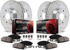 Power Stop K6973 Front & Rear Brake Kit with Drilled/Slotted Brake Rotors and Z23 Evolution Ceramic Brake Pads