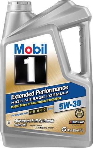 Mobil 1 Extended Performance High Mileage Formula Motor Oil 5W-30, 5 qt