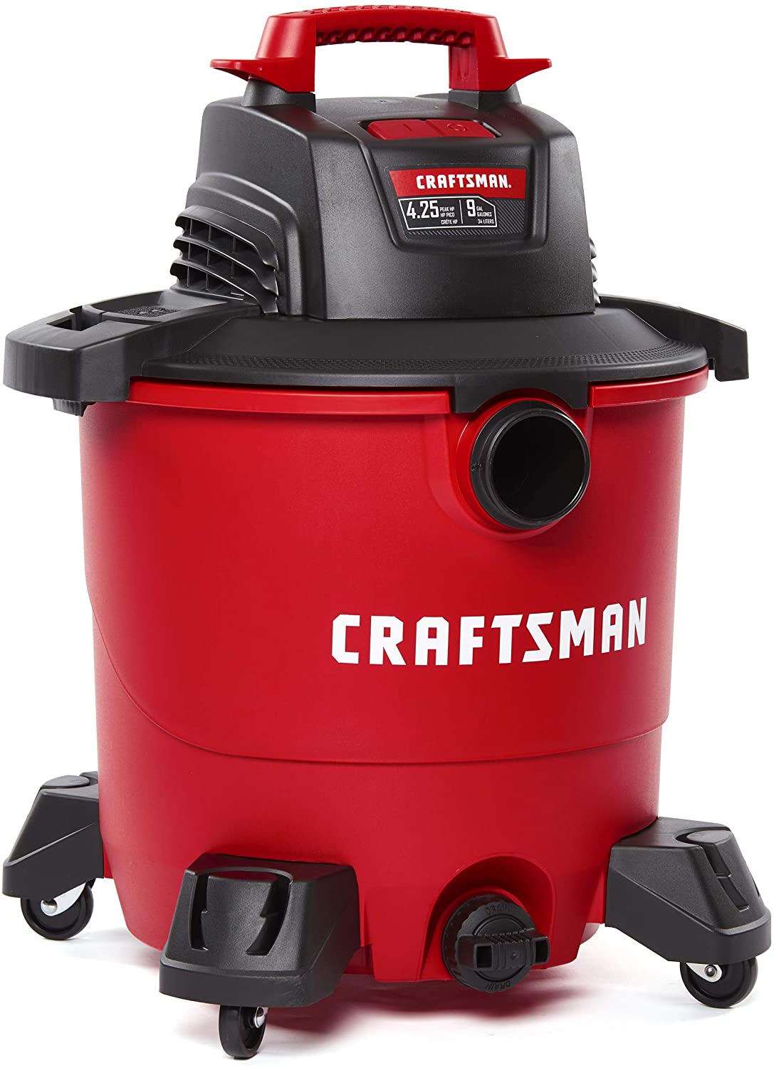 CRAFTSMAN CMXEVBE17590 9 Gallon 4.25 Peak HP Wet/Dry Vac, Portable Shop Vacuum with Attachments