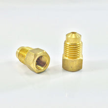 Metric Brake Line Adaptor for 3/16" Tube, (Female) Inverted Flare, 3/8-24 to (Male) ISO/Bubble Flare, Metric 10mm x 1 (Pack of 2)