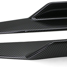 iJDMTOY Left/Right Black Carbon Fiber PP Universal Rear Side Skirt Winglets Diffusers For Car