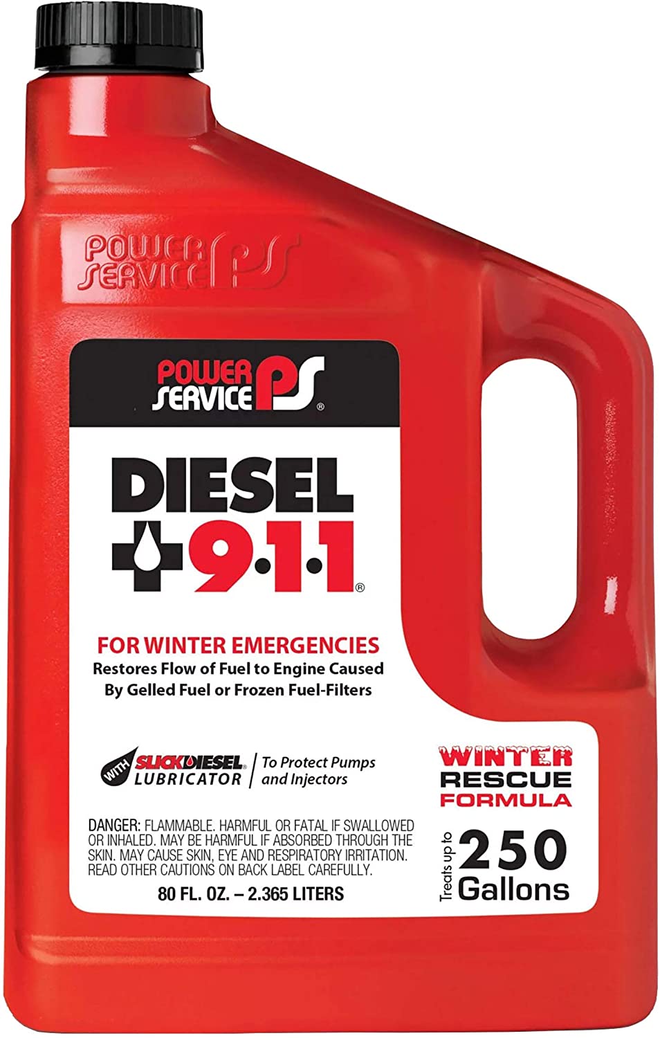 Power Service 08080-06-6PK Clear-Diesel Fuel and Tank Cleaner - 80 oz., (Case of 6)