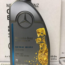 Genuine Mercedes Engine Oil (5W-40) 1 Quart, (Pack of 6) MB SPEC 229.5