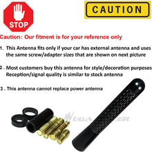 1 x Polished Black 3.25" in / 83 mm 100% Carbon Fiber Screw Type Short Aluminum Antenna Replace Sport Auto Car SUV AM/FM