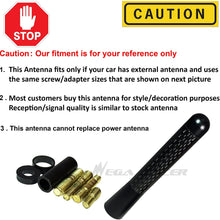 1 x Nismo Style Black 3.25" in / 83 mm Real Carbon Fiber Screw Type Short Stubby Antenna Replace Auto Car SUV