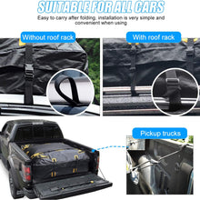 19 Cubic Feet Car Rooftop Cargo Carrier Bag, Waterproof Car Roof Bag, Soft Roof Top Luggage Bag for All Vechicles with or Without Racks - with Waterproof Zip, Storage Bag, Anti-Slip Mat & 6 Door Hooks