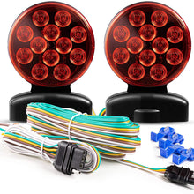 CZC AUTO 12V LED Magnetic Towing Light Kit for Boat Trailer RV Truck - Magnetic Strength 55 Pounds