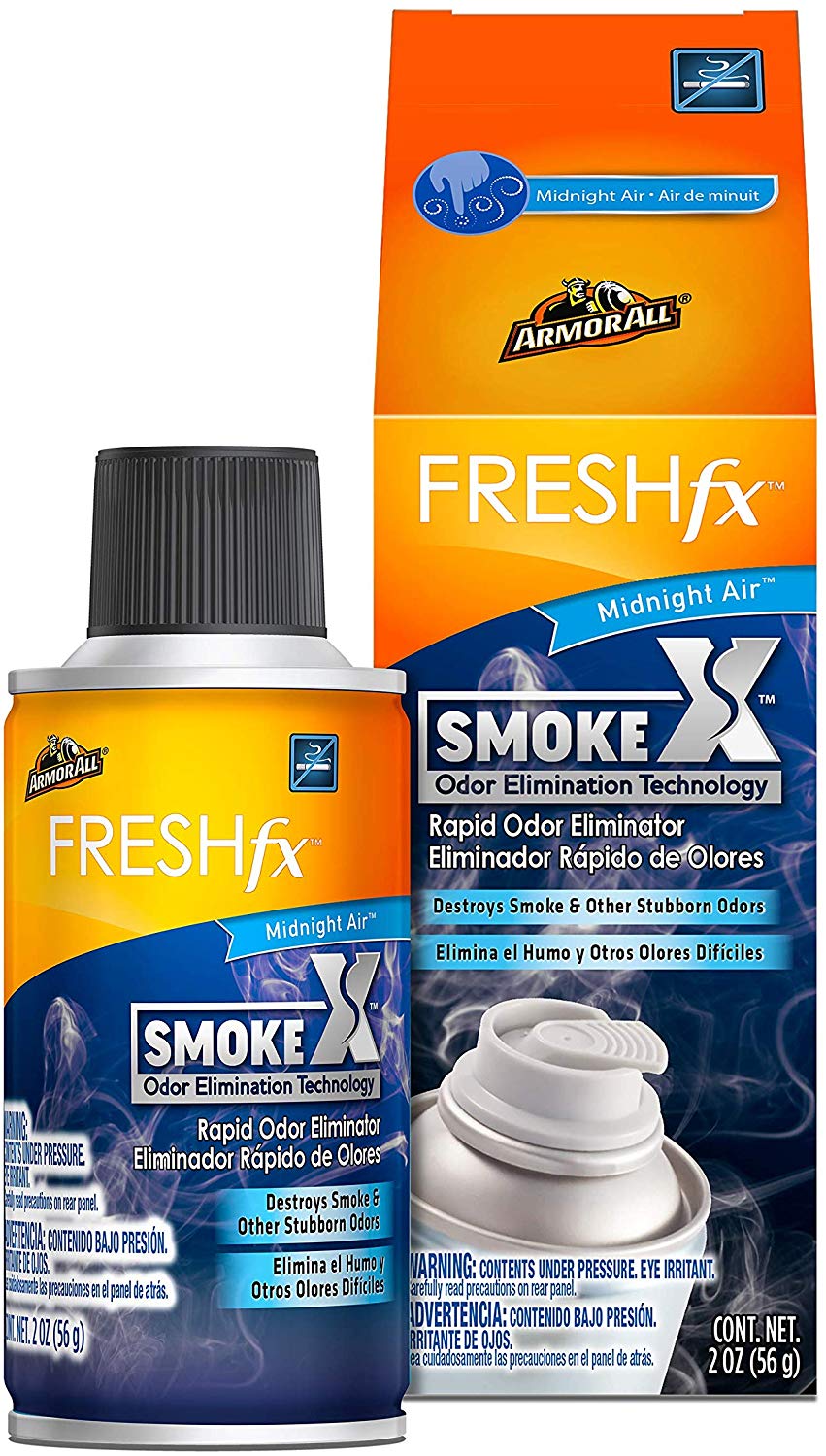 Armor All Smoke X Car Air Freshener and Purifier - Odor Eliminator for Cars & Truck, 2 Oz Fogger, Midnight Air, 18956, SmokeX Midnight Air