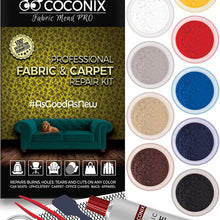 Coconix Fabric and Carpet Repair Kit - Repairer of Your Car Seat, Couch, Furniture, Upholstery or Jacket - Fixes Cigarette Burn Holes, Tear or Rips. Super Easy Instructions to Match Any Color, Pattern