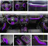 26 PCS Interior Decoration Trim Kit - Steering Wheel&Center Console Cover, Air Outlet Trim, Door Handle Cover Inner,Gear Frame,Copilot Handle Trim For Jeep Wrangler JK JKU 2011-2018 2&4-Door (Purple)